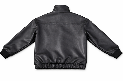 Leather Half-Zip Sweater